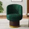 360° Swivel Accent Chair Barrel Chair Upholstered Round Reading Chair Vanity Chair, Chenille- ModernLuxe - 2 of 4