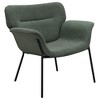 Fabric Upholstered Accent Chair with Flared Arms, Plush Cushioning and Metal Legs for Living Room - 2 of 4