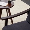 Ridstar Modern Fabric Accent Armchair with High Back & Solid Wood Legs for Living Room & Bedroom-Antique Black - 3 of 4