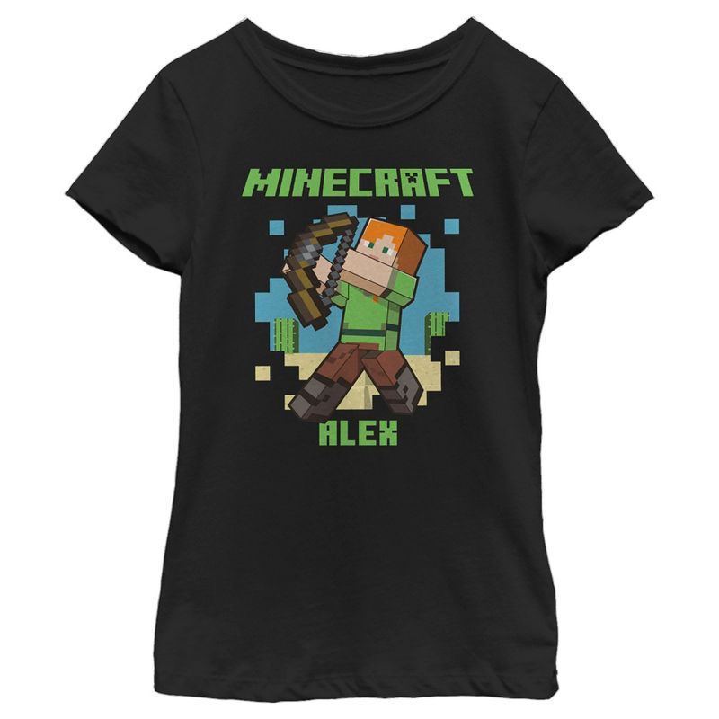Girl's Minecraft Alex T-Shirt, 1 of 5