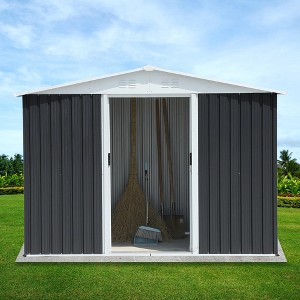 NicBex 8x6 FT Metal Outdoor Storage Garden Bike Shed with Aluminum Alloy Frame and Sliding Door for Backyard,Patio Lawn,Garden - 1 of 4