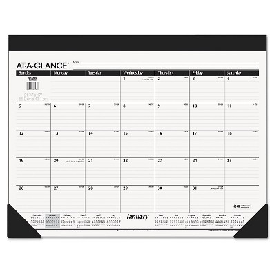 At A Glance Monthly Refillable Desk Pad 22 X 17 White 2018