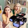Byootique Makeup Train Case Cosmetic Organizer w/ Mirror Mermaid - 2 of 4