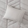 Gracie Mills Solid Quilted Chevron Comforter Set with 350 GSM Polyfill - 4 of 4