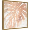 16" x 16" Neutral Palm Fossil I by June Erica Vess Framed Wall Canvas - Amanti Art - 2 of 4