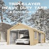 Carport Replacement Canopy Cover – Heavy-Duty Waterproof, UV & Wind-Resistant PE Fabric - 2 of 4
