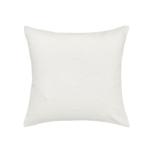 EY Essentials 26" x 26" Elaine Ivory Cotton Euro Sham - Machine Washable - 1 of 3