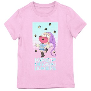KPop Demon Hunters Rumi Kimbap Youth Girl Pink Short Sleeve Tee - 1 of 2