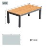 Moda Furnishings 43.3"*23.6"*16.6" Outdoor Patio Aluminum Rectangle Coffee Table - 3 of 4