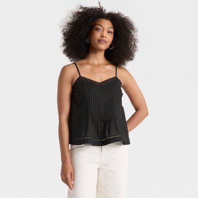 Women's Lace Cami - Universal Thread™ Black L