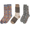 MeMoi 3 Pair Men's Food & Beverage Themed Novelty Crew Socks - 3 of 4