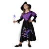 Girls Witch Costume for Girls Kids, Fairytale Witch Halloween Costume Dress Up With Hat,Halloween Witch Dress - 3 of 4