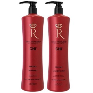 CHI Royal Treatment Volume Shampoo & Conditioner (32 oz XXL LITER DUO SET KIT) Volumizing Hair Nourishing Ingredients - 1 of 3