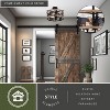 VAXCEL Kodiak 16-in W Black and Teak Rustic Semi Flush Mount Ceiling Light Bear and Tree Motif - 2 of 4