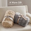Sapphtopaz 50"x60" Ruched Faux Fur Blanket, Ultra-Soft Comfy Throw Blanket for Bed, Reversible Solid Faux Fur Oeko-Tex Bedding for Bedroom - 4 of 4