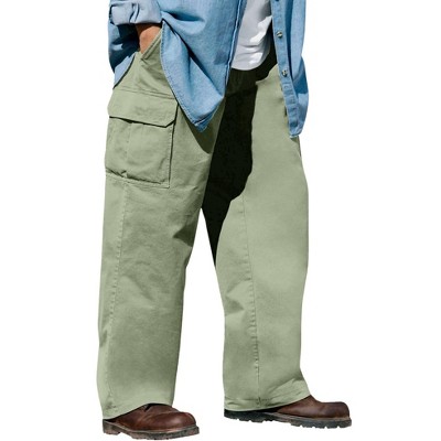 Boulder Creek by KingSize Men's Big & Tall Renegade Side-Elastic Waist Cargo Pants
