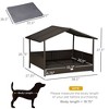 Akoasm Wicker Dog House With Canopy & Rattan Dog Bed With Waterproof Cushion For Small And Medium Dogs Outdoor-Gray - 2 of 4