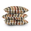 18"x18" Deny Designs Ninola Design Gingham Outdoor Throw Pillow Brown - 4 of 4