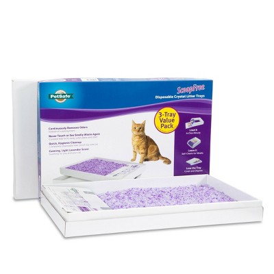 PetSafe ScoopFree Replacement Lavender Scented Crystal Disposable Cat Litter Trays - 3pk