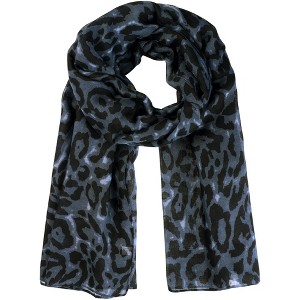 INSPIRE CHIC Women's Leopard Printed Long Lightweight Soft Sheer Shawl Scarves 1Pc - 1 of 4