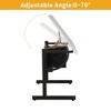 MDF and Metal Adjustable Drafting Table with Stool and 3 Storage Drawers - 4 of 4