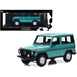 1980 Mercedes-Benz G-Model (SWB) Turquoise with Black Stripes Limited Edition to 504 pieces 1/18 Diecast Model Car by Minichamps - 1 of 4