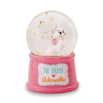 Silver Buffalo Disney Aristocats Marie "Je Suis Adorable" Light-Up Mini Snow Globe