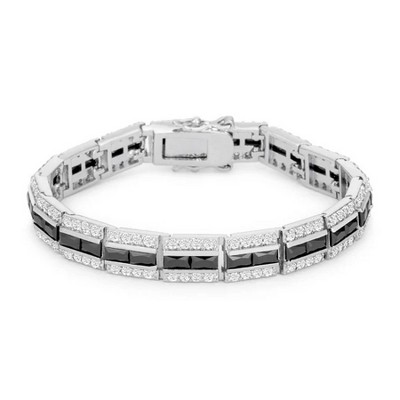 ShineHigh Cubic Zirconia Bracelets - Balboa & Oval Styles - Silver Tone - Multiple Colors