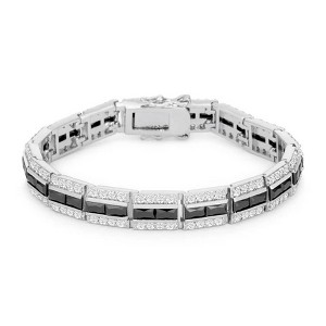 ShineHigh Cubic Zirconia Bracelets - Balboa & Oval Styles - Silver Tone - Multiple Colors - 1 of 1
