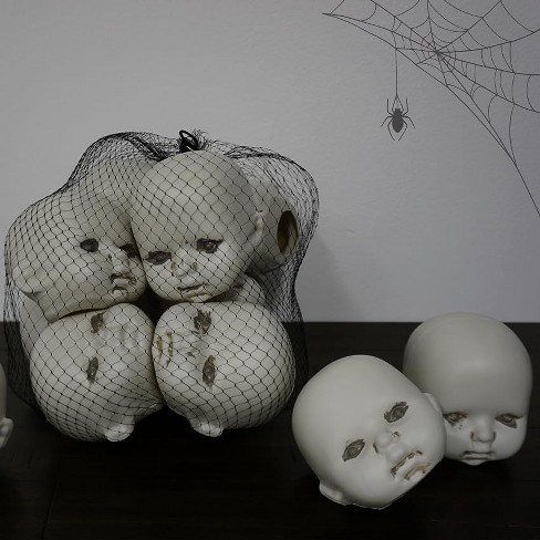 4E's Novelty Doll Heads Halloween Decorations, 12 Pcs Baby Doll Heads in Mesh Bag, 3.5" Baby Doll Heads for Halloween Perfect Decor - image 1 of 4