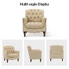 Set of 2 Enrique Genuine  Leather Armchair with Turned Legs | ARTFUL LIVING DESIGN - 3 of 4