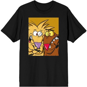 90s Nickelodeon Angry Beavers Oversized Men's Black T-Shirt - 1 of 1