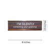 LEMONSODA Novelty Desk Sign (I'm Silently Correcting Your Grammar) - Brown/Gold - 4 of 4