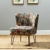 Bernarda Living Room Armless Accent Chair with Floral Pattern | Karat Home-FLORAL - 2 of 4