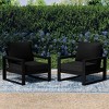 WestinTrends Montara Outdoor Modern HDPE Patio Club Chair with Waterproof Deep Seat Cushions (Set of 2) - 2 of 4