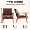 MOONMISS Mid-Century Modern Accent chair，Leisure Chair with Solid Wood Armrest and Feet,for Living Room Bedroom Studio chair - 3 of 4