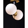 Maxim Lighting Vesper 2 - Light Semi-Flush Mount in  Satin Brass/Black - 3 of 4