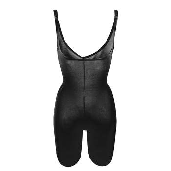 Unique Bargains Women Shapewear Tummy Control Full Bust Bodysuit Butt Lifter  Thigh Slimmer With Zipper Black Size M : Target