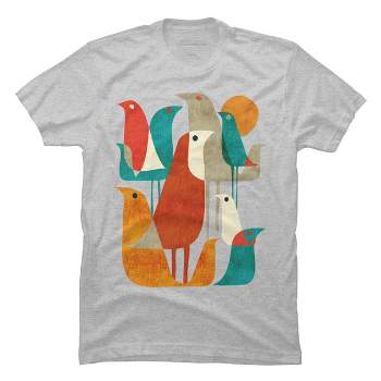 Men's Design By Humans Them Birds By radiomode T-Shirt