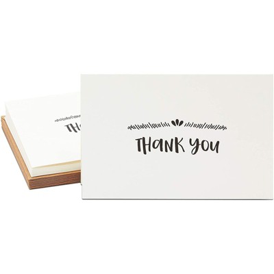 Pipilo Press 12 Pack Thank You Cards with Kraft Envelopes for Small Business (4 x 6 In)