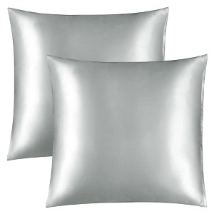PiccoCasa Skin Luxurious Zipper Closure Satin Pillowcases 2 Pcs - 1 of 4
