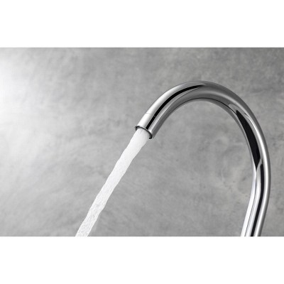 Brushed Nickel Gooseneck Single Handle Kitchen Faucet