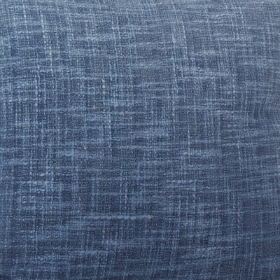 Navy Blue Cotton Ombre Square Throw Pillow