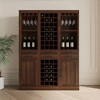 Modular Wine Bar Cabinet Ancona Modular With Storage Shelves With Hutch For Dining Room Showcase Crafts, Books, Wine, Wine Glasses - 4 of 4