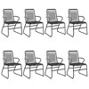 vidaXL Garden Dining Set Set of 9 Black PVC rattan One size fits all - 4 of 4