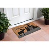 HomeRoots 18" X 30" Brown and Black Coir Woodland Welcome Outdoor Door Mat - 2 of 3