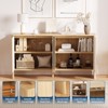 Sideboard Buffet Cabinet, Large Wood Fluted Coffee Bar Console Table with 4 Fluted Doors and Adjustable Shelf for Living Room, Kitchen, Entryway - 4 of 4