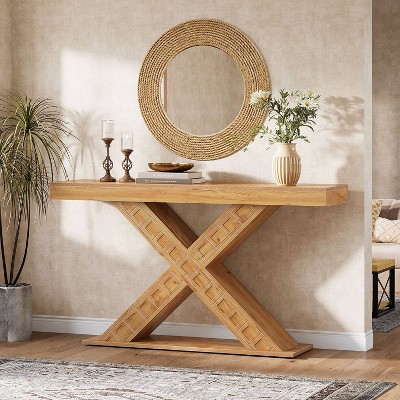 Hommoo Modern Console Table With Thicken X Base