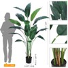 Bird of Paradise Artificial Bird of Paradise Plant 6FT(72in) Fake Palm Tree  with 14 Trunks Faux Leaves - 2 of 4