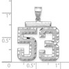 Black Bow Jewelry 14k White Gold, Varsity Collection, Large D/C Pendant, Number 53 - 2 of 3
